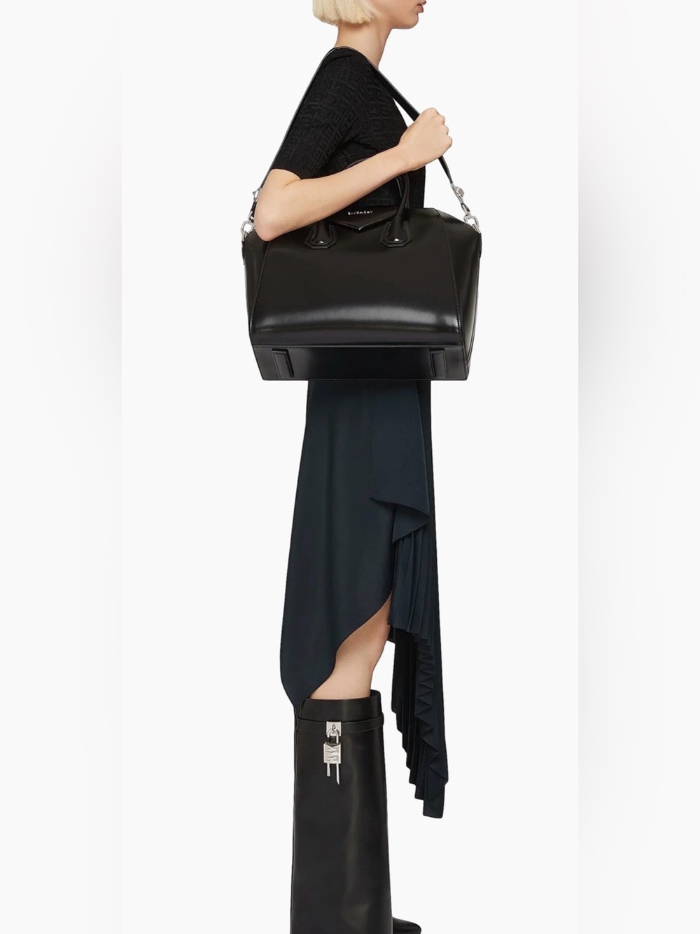 Givenchy Antigone Medium in Boxed Leather- Gold Hardware
